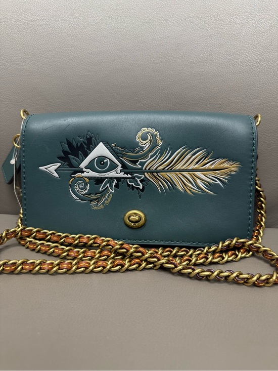 Coach Handbags - RARE Coach x Chelsea Teal Champlain Tattoo Dinky Crossbody Bag- W Bag